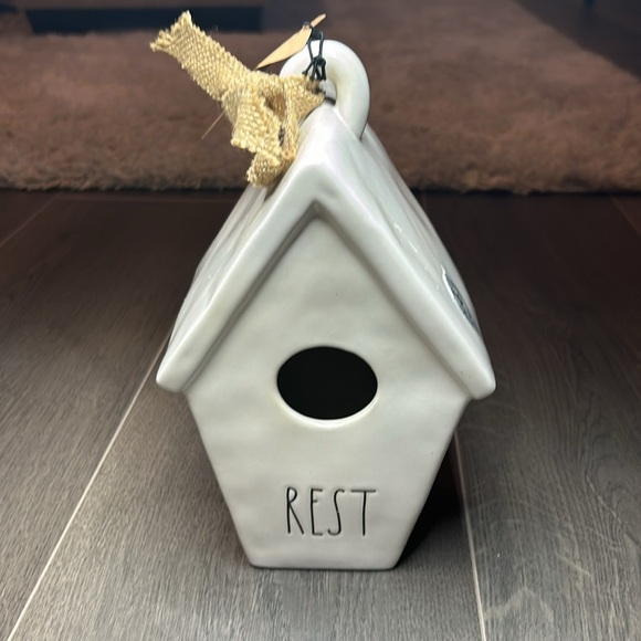 Rae Dunn by Magenta Collection Artisan REST Birdhouse with Nest Graphic - Picture 2 of 14